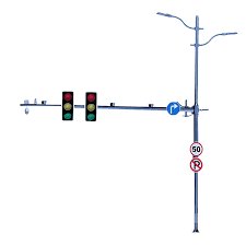 integrierte Verkehrsmasten