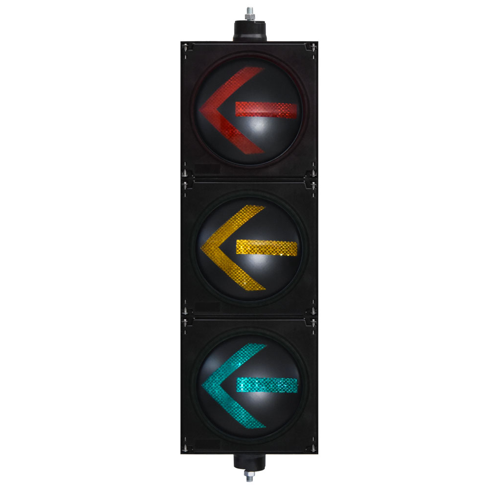 Rot/Gelb/Grüne Pfeilampel mit hohem Lichtstrom
