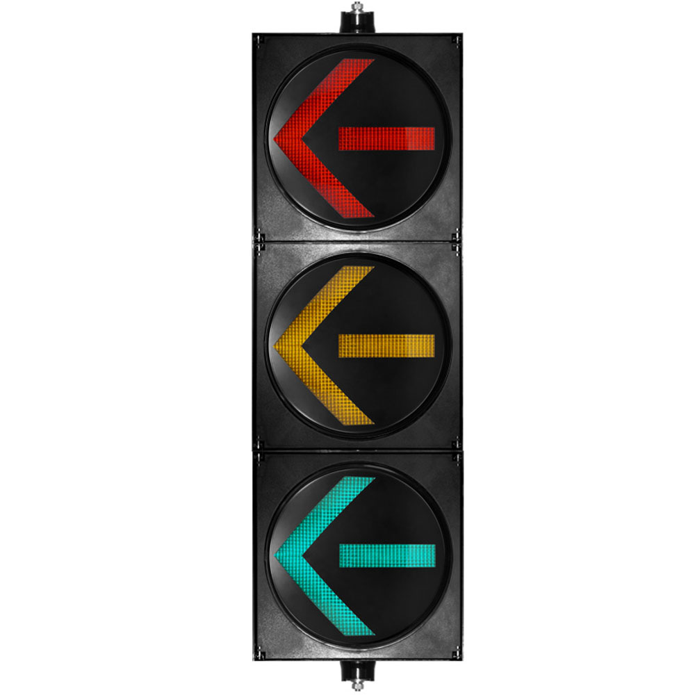 Rot/Gelb/Grüne Pfeilampel mit hohem Lichtstrom