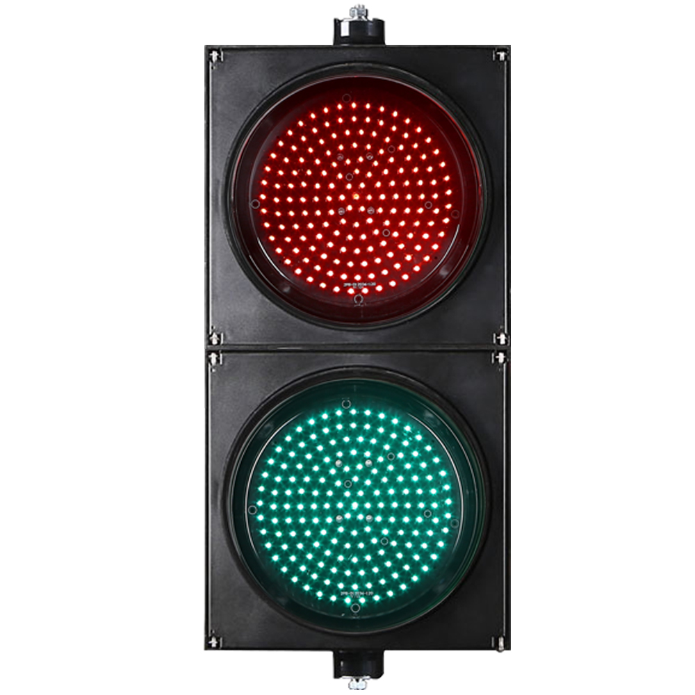 Niedrigleistungs-Rot/Grün-Vollkugel-Ampel (zwei Einheiten)