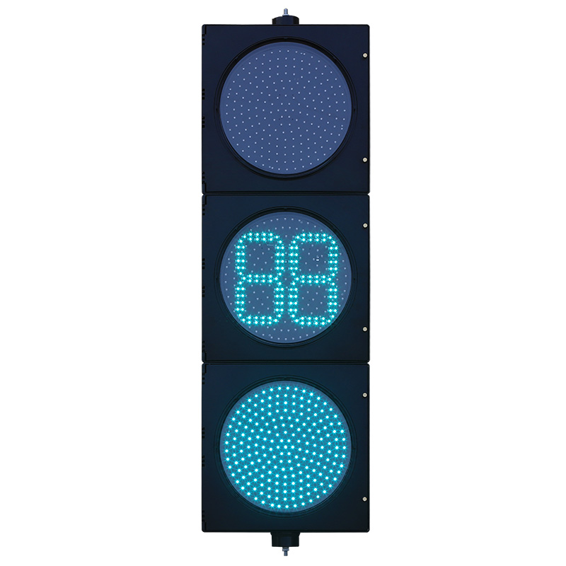 Niedrigleistungs-Ampel mit roter/gelber/grüner Vollkugel und Countdown-Timer