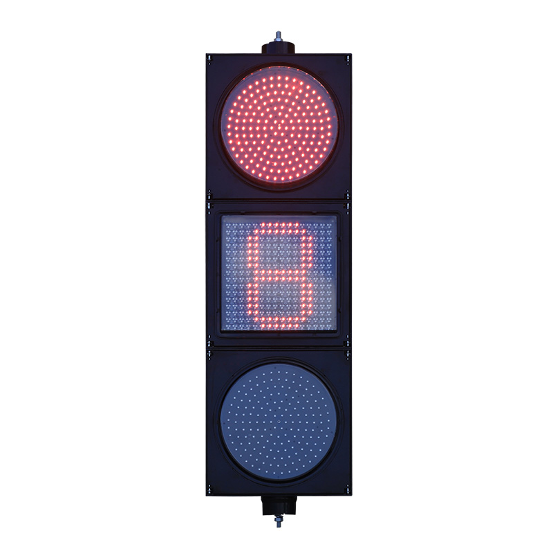 Niedrigleistungs-Ampel mit roter/gelber/grüner Vollkugel und Punktmatrix-Countdown