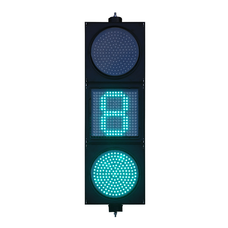 Niedrigleistungs-Ampel mit roter/gelber/grüner Vollkugel und Punktmatrix-Countdown