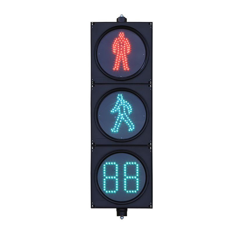 Fußgängerampel mit geringem Stromverbrauch und Countdown-Timer