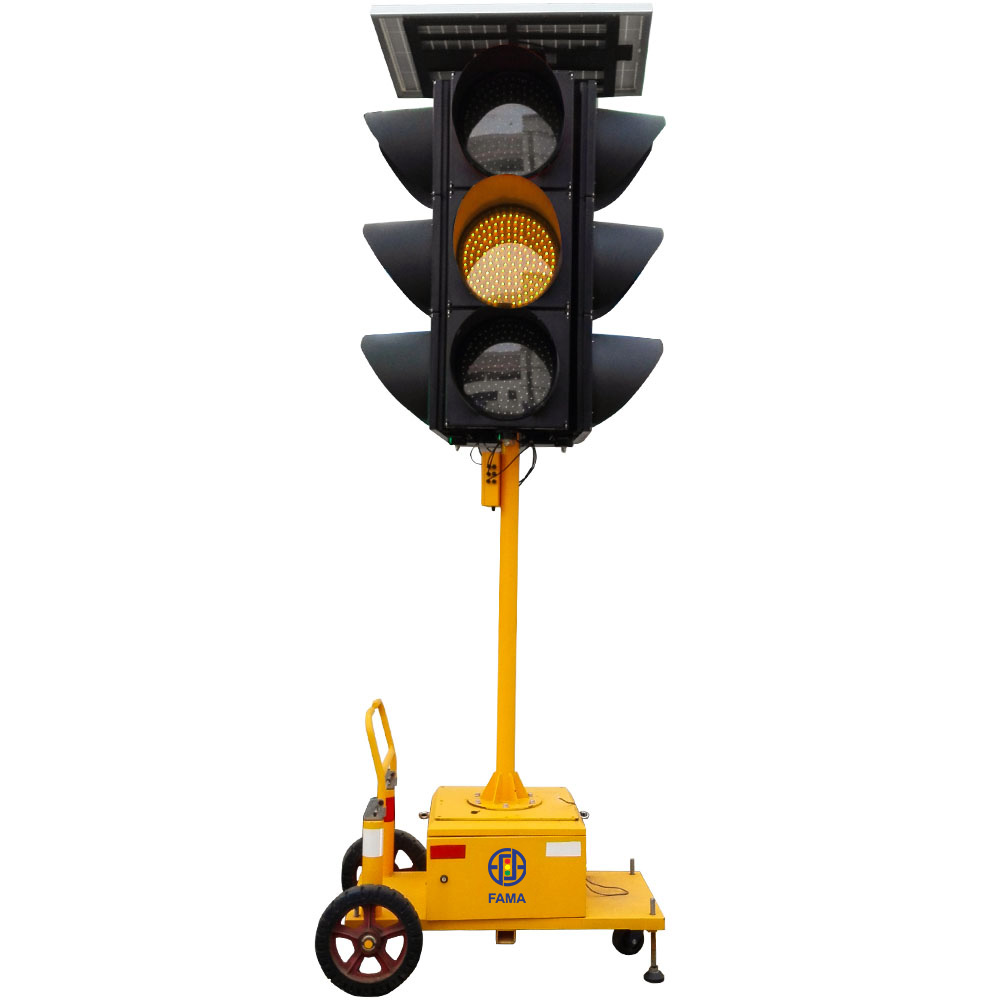 Solarbetriebene mobile integrierte Ampel