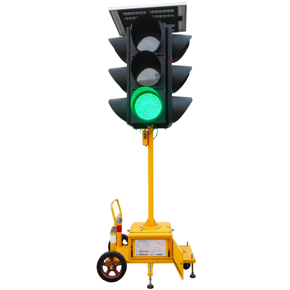 Solarbetriebene mobile integrierte Ampel