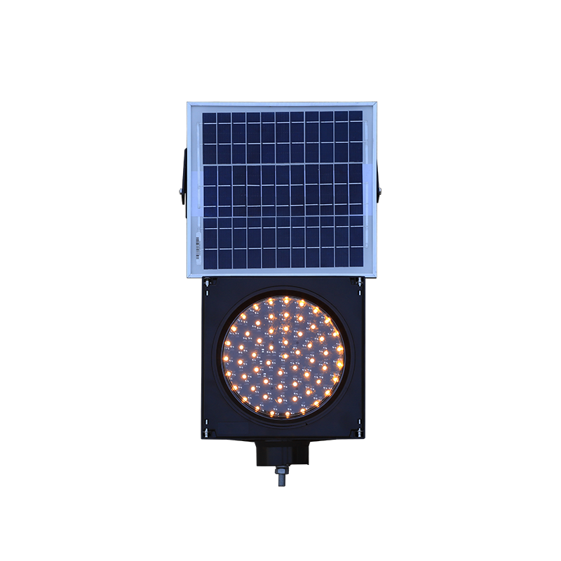 Solarbetriebenes gelbes Blinklicht