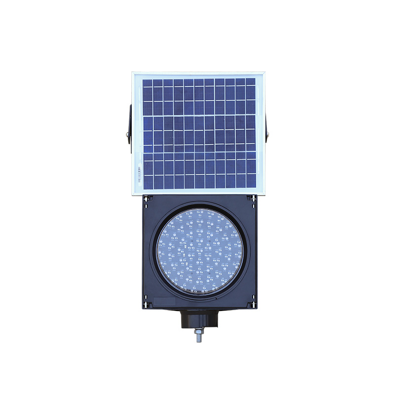 Solarbetriebenes gelbes Blinklicht