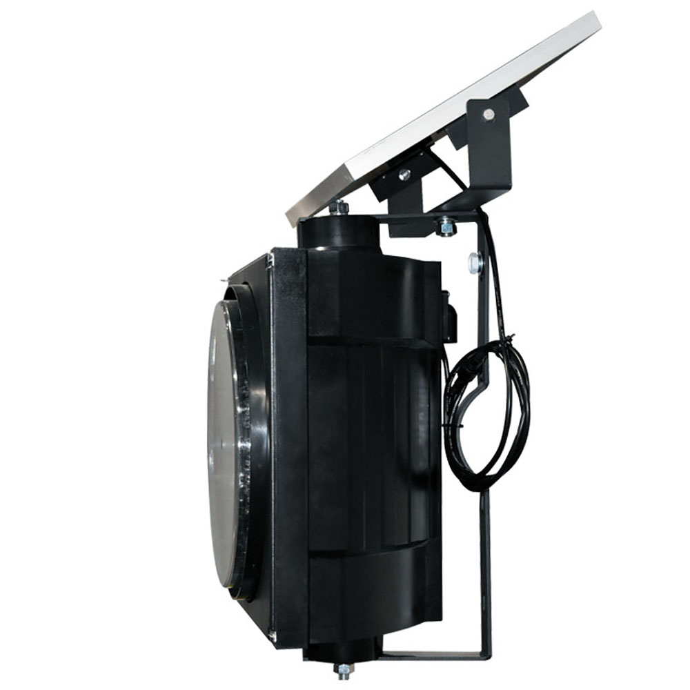 Solarbetriebenes gelbes Blinklicht