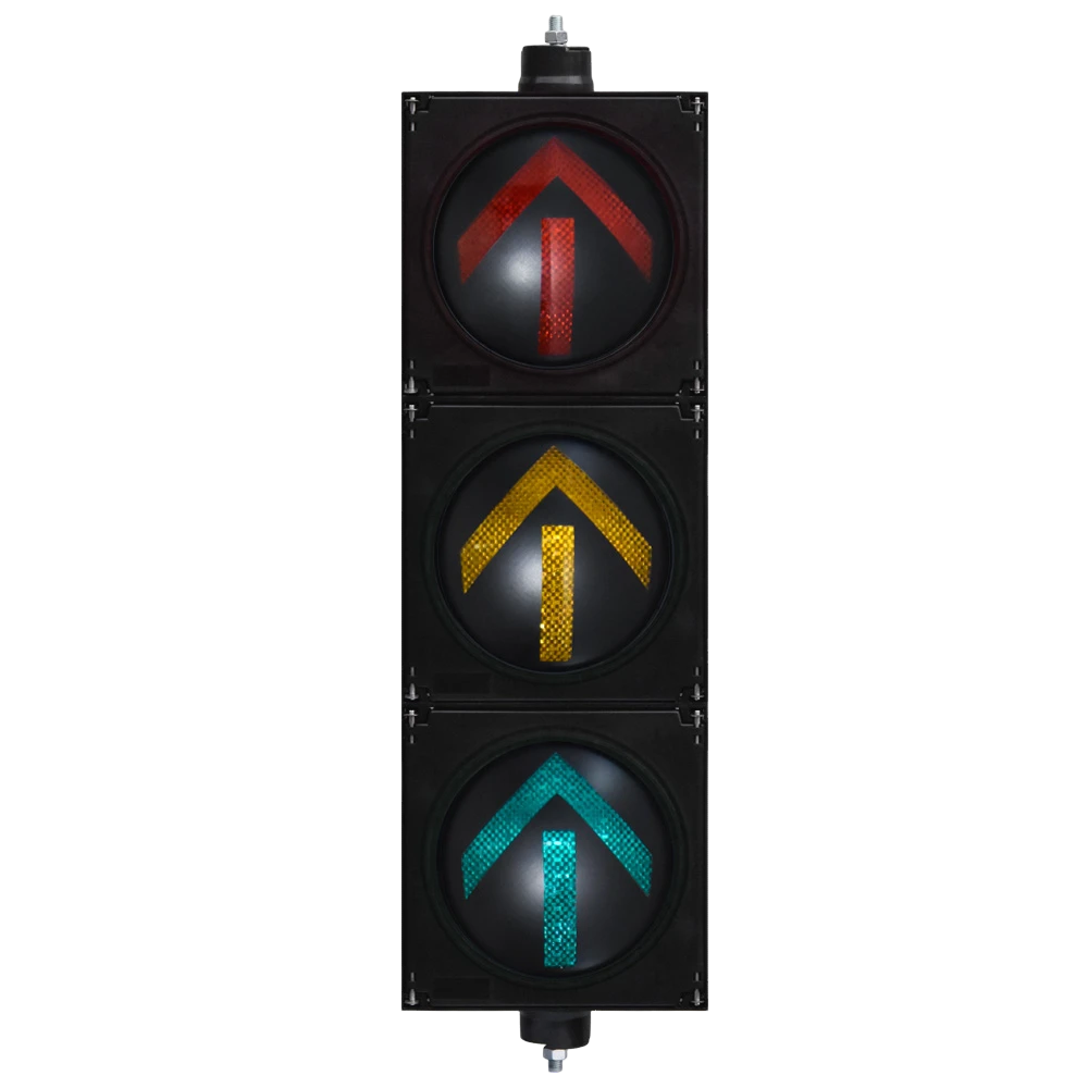 Rot/Gelb/Grüne Pfeilampel mit hohem Lichtstrom