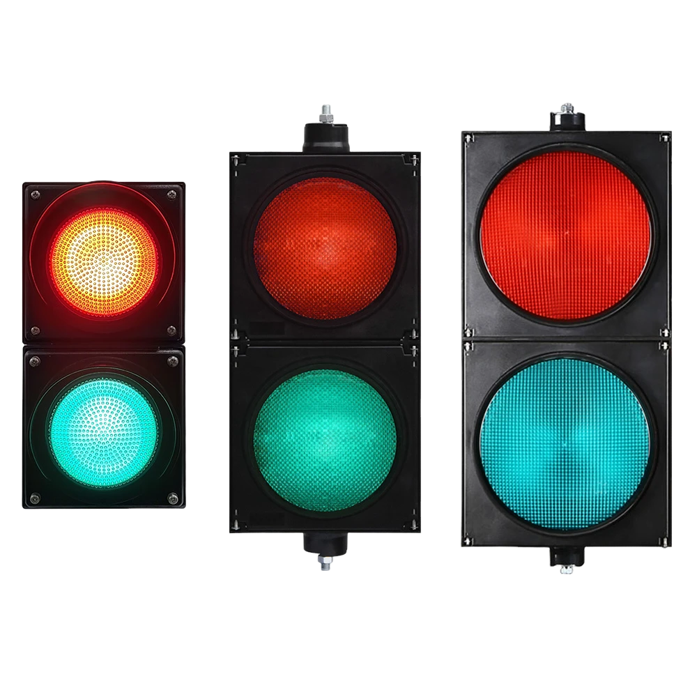 Rot/Grüne Vollkugel-Ampel mit hohem Lichtstrom (zwei Einheiten)