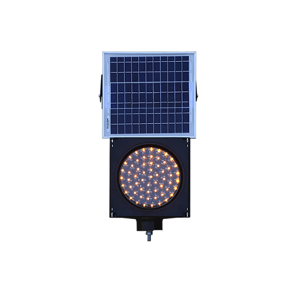 Solarbetriebenes gelbes Blinklicht