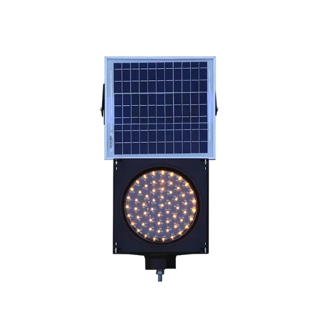 Solarbetriebenes gelbes Blinklicht Solarbetriebenes gelbes Blinklicht