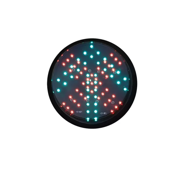 Ampel mit rotem Kreuz und grünem Pfeil