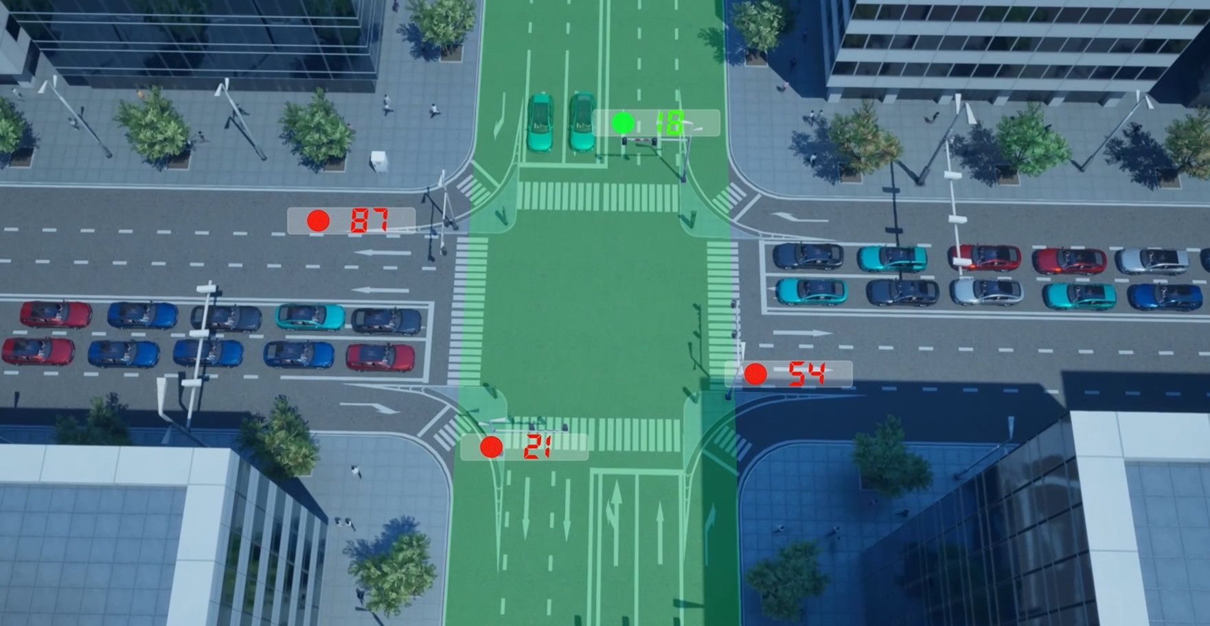 Optimierungsl&ouml;sung f&uuml;r signalisierte Steuerungskreuzungen
