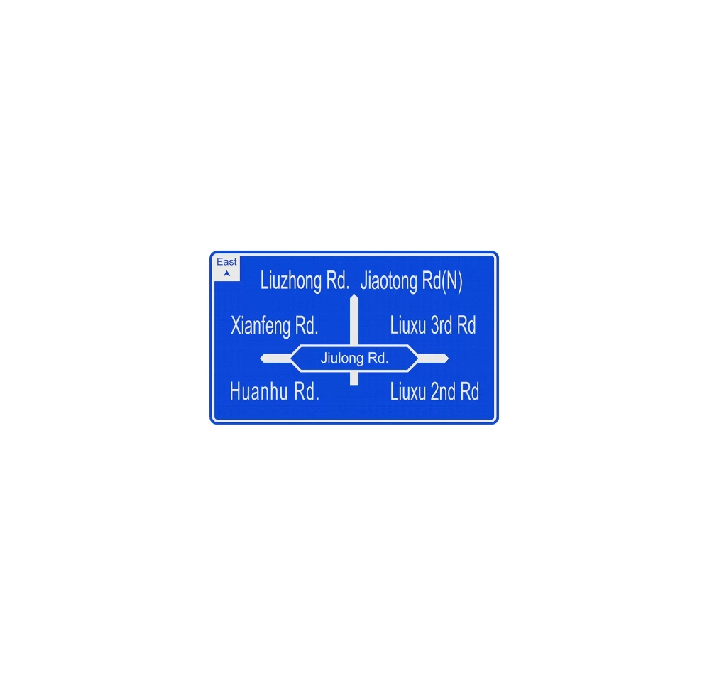 Stra&szlig;enschild &bdquo;Cross Road&ldquo; f&uuml;r bessere Sichtbarkeit bei Nacht und Nebel