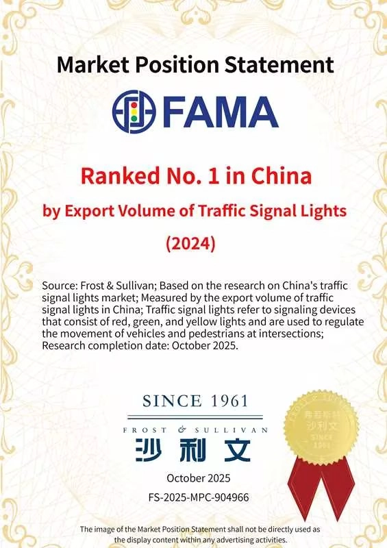 Platz 1 in China nach Exportvolumen von Verkehrssignalleuchten (2024)